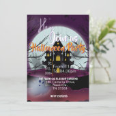 Halloween samenkomst kaart (Staand voorkant)
