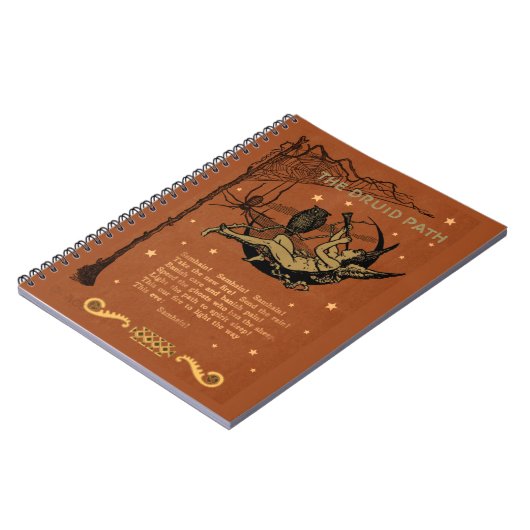 Halloween Samhain Fairy Owl Spider Web Notitieboek (Linkerzijde)