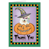 Halloween Samoyed Bedankt creditcard (Voorkant)