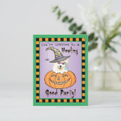 Halloween Samoyed Invitation Kaart (Staand voorkant)