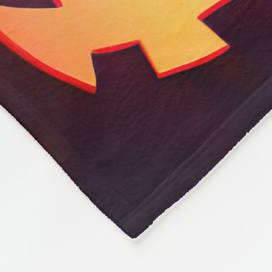 Halloween Samoyed met pompoenen eng Fleece Deken (Hoek)