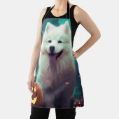 Halloween Samoyed met pompoenen eng Schort (Insitu)