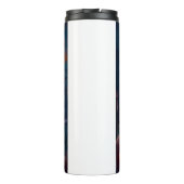 Halloween Samoyed met pompoenen eng Thermosbeker (Achterkant)