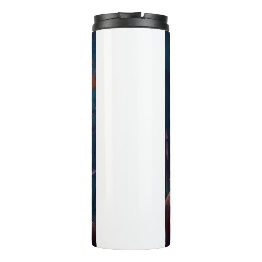 Halloween Samoyed met pompoenen eng Thermosbeker (Achterkant)