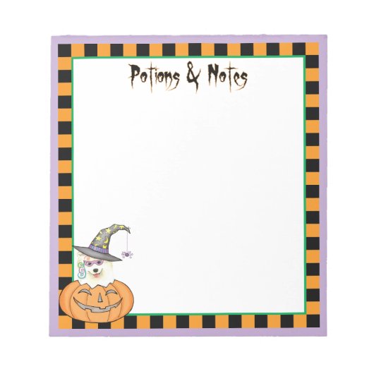 Halloween Samoyed Notitieblok (Voorkant)