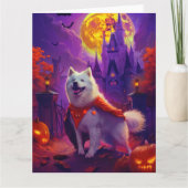 Halloween Samoyed Vampire Pumpkins eng Kaart (Voorkant)