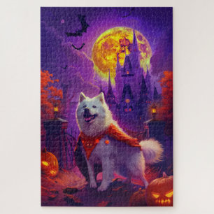 Halloween Samoyed Vampire Pumpkins eng Legpuzzel