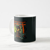 Halloween Samurai Warrior - griezelig Japans Spook Koffiemok (Voorkant links)