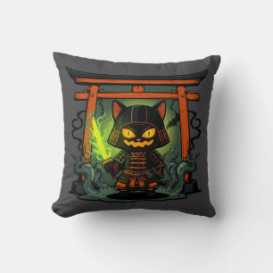 Halloween Samurai Warrior - griezelig Japans Spook Kussen