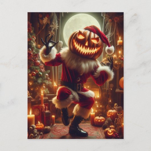 Halloween Santa Briefkaart (Voorkant)