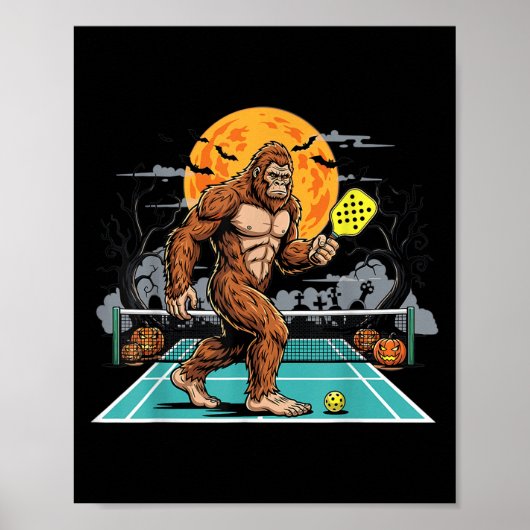 Halloween Sasquatch Ckleball Bigfoot Soky Moon  Poster (Voorkant)