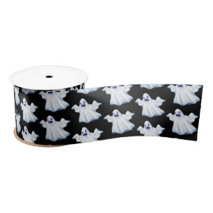 Halloween Satin Ribbon-Ghost Satijnen Lint