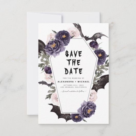 Halloween Save the Date Gothic Wedding (Voorkant)