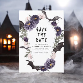 Halloween Save the Date Gothic Wedding Kaart
