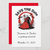 Halloween Save the Date Uitnodigen Kaart (Voorkant / Achterkant)