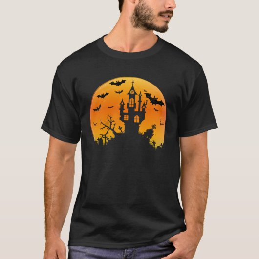 Halloween Scape Haunted House Fun Scare Creepy T-shirt (Voorkant)