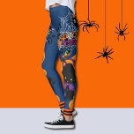 Halloween Scardy Cat Schattigee Heks Spooky Leggin Leggings<br><div class="desc">Halloween Schattigee heks Scardy Cat Spooky Leggings</div>