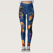 Halloween Scardy Cat Schattigee Heks Spooky Leggin Leggings (Voorkant)