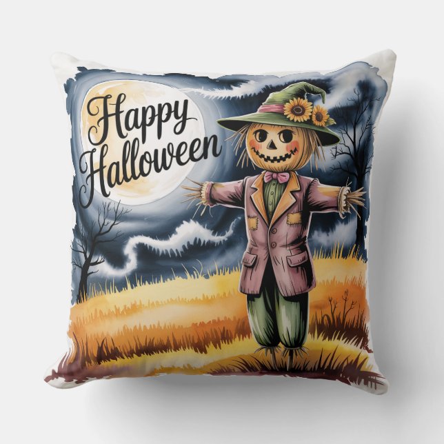 Halloween Scarecrow, Adorable Halloween Scarecrow, Kussen (Voorkant)
