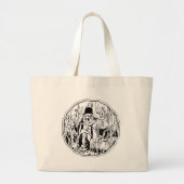 Halloween Scarecrow Bag Grote Tote Bag (Voorkant)