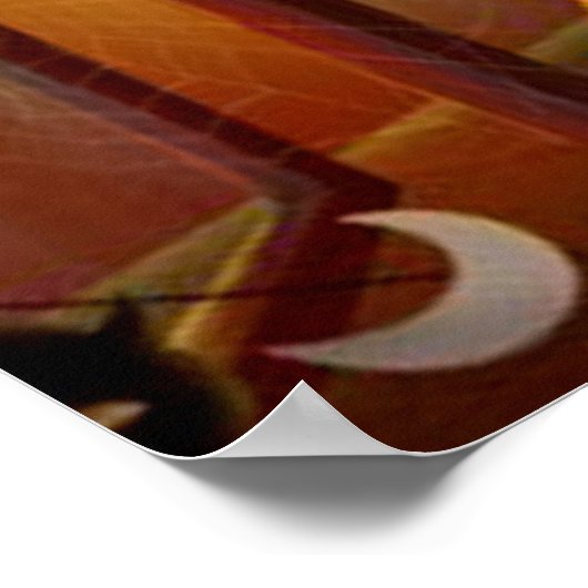 Halloween Scarecrow, Bats and Pumpkins Poster (Hoek)