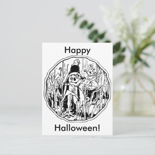Halloween Scarecrow Briefkaart (Staand voorkant)