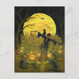 Halloween scarecrow briefkaart