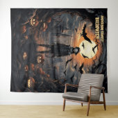 Halloween Scarecrow Hanging Wandkleed (In Situ (horizontaal))