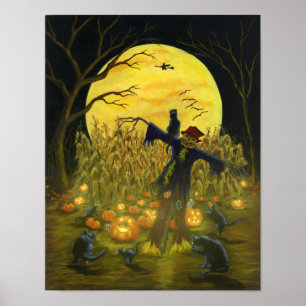 Halloween scarecrow "Jack's Place" poster