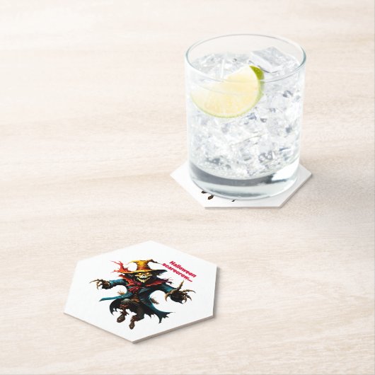 Halloween scarecrow  kartonnen onderzetters (Insitu)