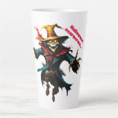 Halloween scarecrow  latte mok (Voorkant)