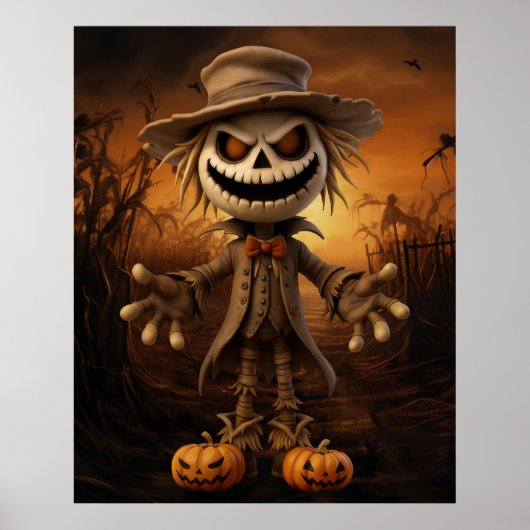 Halloween Scarecrow Poster (Voorkant)