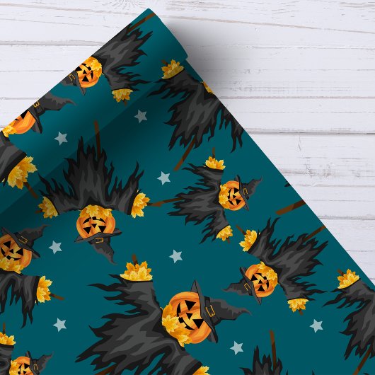 Halloween Scarecrow Pumpkins  Pattern Cadeaupapier