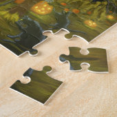 Halloween scarecrow puzzel legpuzzel (Zijkant)