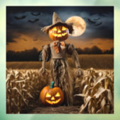 Halloween Scarecrow Raamsticker (Vel 3)