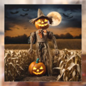 Halloween Scarecrow Raamsticker (Vel 2)