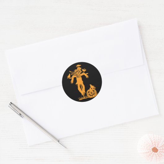 Halloween Scarecrow Silhouet Stickers (Envelop)