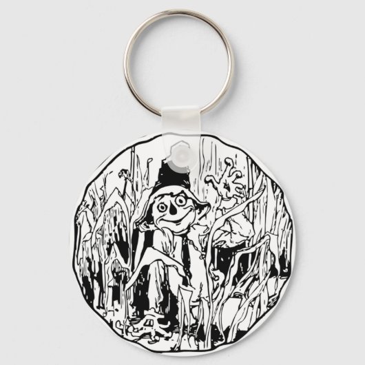 Halloween Scarecrow Sleutelhanger (Achterkant)