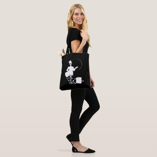 Halloween Scarecrow Spelling Guitar Skull Tote Bag (Op model)