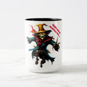 Halloween scarecrow tweekleurige koffiemok (Center)