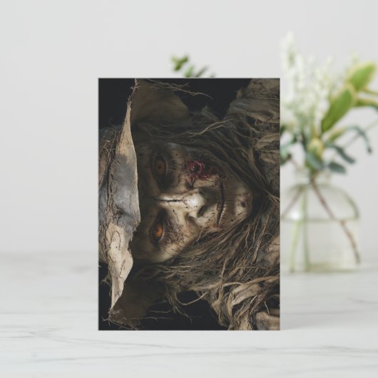 Halloween Scarecrow Wenskaart (Staand voorkant)