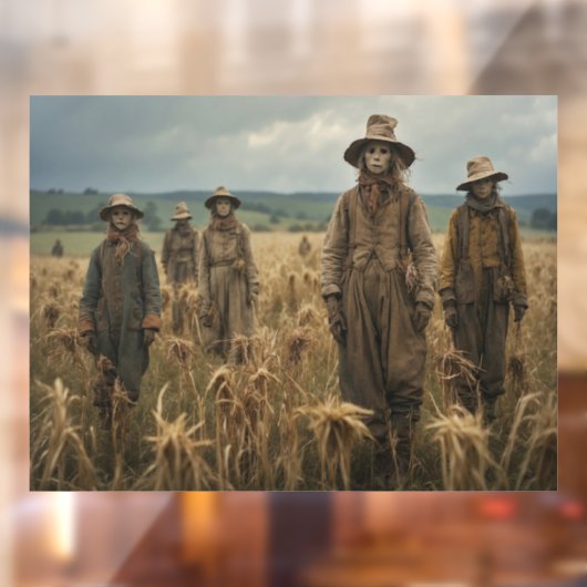 Halloween Scarecrow Window Cling Raamsticker (Vel 2)