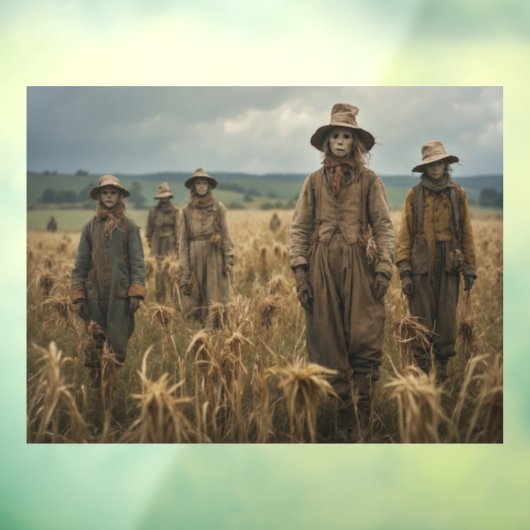 Halloween Scarecrow Window Cling Raamsticker (Vel 3)