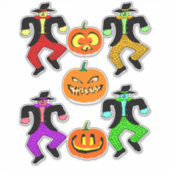 Halloween Scarecrows Jacko Lantaarn pompoenen kuns Sticker (Voorkant)