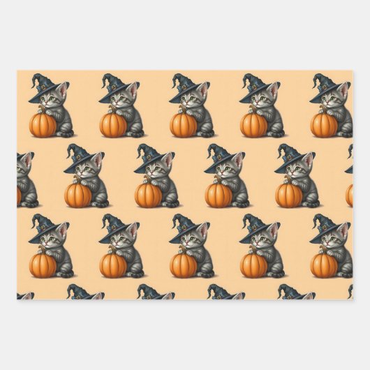 Halloween Scarecrows, Kitty Witch, Fall Harvest, Inpakpapier Vel (Voorkant 2)