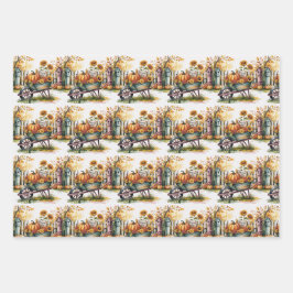 Halloween Scarecrows, Kitty Witch, Fall Harvest,   Inpakpapier Vel