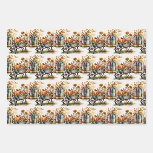 Halloween Scarecrows, Kitty Witch, Fall Harvest,   Inpakpapier Vel (Voorkant)