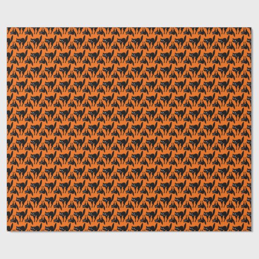 Halloween Scaredy Cat Cadeaupapier (Vlak)