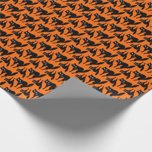 Halloween Scaredy Cat Cadeaupapier (Hoek)