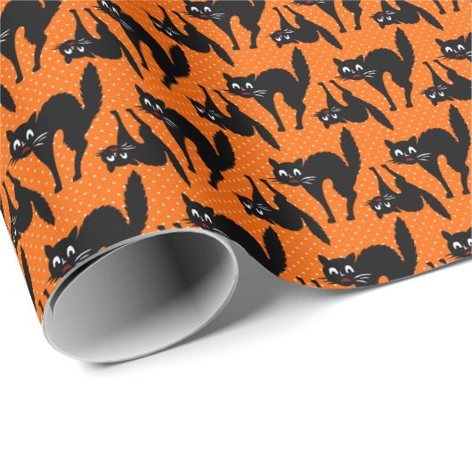 Halloween Scaredy Cat Cadeaupapier (Rol Hoek)